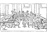 Reclining at a Roman Triclinium for meals